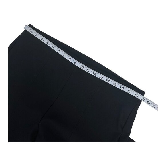 Chicos Ponte Slim Leg Pull On Pants Women 3T Us 16Tall Black Slit Front-Stretch - Picture 4 of 14